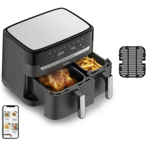 MOULINEX Friteuse sans huile + Grill 8,3L, 2 tiroirs EZ905B20