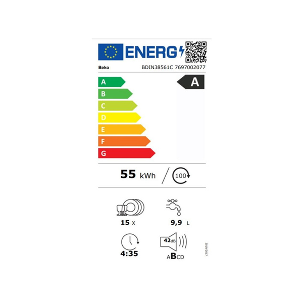 Beko BDIN38561C - ENCASTRABLE 60 CM