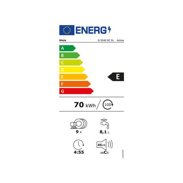 Miele G 5540 SC SL - 45 CM