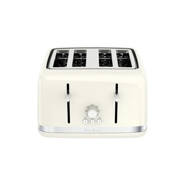 Moulinex SOLEIL IVOIRE Toaster Vintage 4 Tranches, Thermostat Réglable 1700 W LT305A10